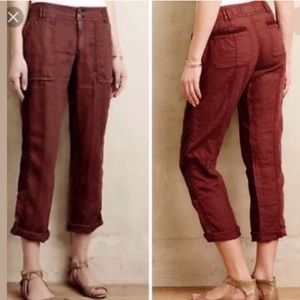 NWOT Anthropology Hei Hei Maroon Pants